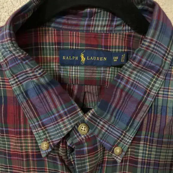 Polo Ralph Lauren Red/Green/Blue Plaid Flannel Long Sleeve Button Down Shirt - Picture 2 of 4